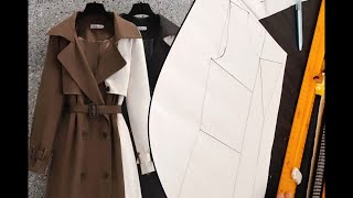 باترون مونطو ترانشكوت Trenchcoat 🧵🪡👗 [upl. by Inan]