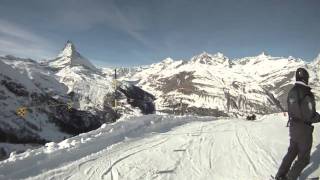 Skiing from Gornergrat to Zermatt [upl. by Pippas]