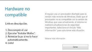 Como solucionar el problema de hardware no compatible en Windows 7 [upl. by Noxin]