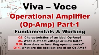 OpAmp  Operational Amplifier  VivaVoce  Part  1  Fundamentals [upl. by Faustus]