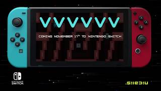 VVVVVV Nintendo Switch Release Date Trailer [upl. by Ehtnax]