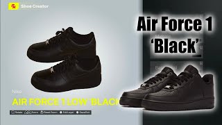 NBA 2K25 Shoe Creator  Air Force 1 Low Black [upl. by Nulubez]