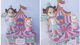 DIY  Personalizado de Luxo Circo Rosa  Caixa Cenário [upl. by Nnyleimaj454]