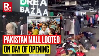 Karachi Newly Inaugurated Dream Bazar Mall Looted During Opening Day Chaos [upl. by Ardnalak295]