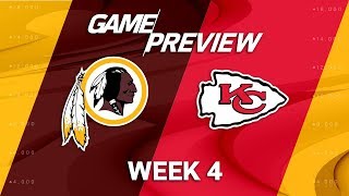 Washington Redskins vs Kansas City Chiefs  Week 4 Game Preview  NFL Playbook [upl. by Kcirrad]