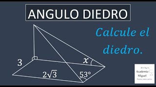 Problema resuelto de ángulo diedro [upl. by Bekelja]