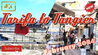 Spain to Morocco Trip  Tarifa to Tangier February 2024  Travel Guide  Spain  4K [upl. by Sirk]