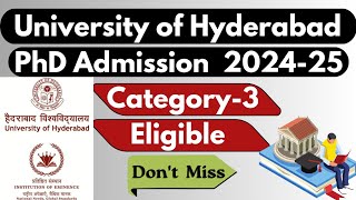 PhD admission 2024 II A Central University II Direct Interview Direct Admission [upl. by Anelehs]