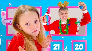 Nastya and dad open the advent calendar and complete the Christmas todo list [upl. by Adraynek]