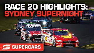 Race 20 Highlights  Bunnings Trade Sydney SuperNight  Supercars 2021 [upl. by Rimidalb]