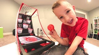 FATHER SON TRAMPOLINE BASKETBALL  Trick Shots amp Game [upl. by Benkley]