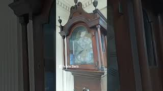 Antique Grandfather clock brass face working videoshort [upl. by Nurat]