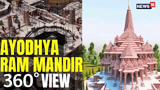 Ayodhya Ram Mandir LIVE Visuals  Ayodhya Ram Mandir LIVE 360 Degree View  Ram Temple Live  N18L [upl. by Enilram]