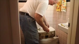 Tips amp Shortcuts  Repairing A Leaking Commode  Pt 3  Leaking Flush Valve  By Old Sneelocks Work [upl. by Kcirddor]