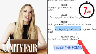 Hollywood Screenwriter Tries to Write a Scene in 7 Minutes  Vanity Fair [upl. by Birkner287]