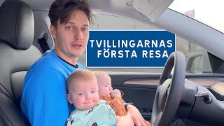 TVILLINGARNAS FÖRSTA RESA [upl. by Groos]