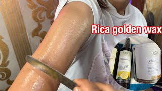 किस तरह से करे Rica golden wax  gold waxing  Rica waxing for all skin types [upl. by Kceb]