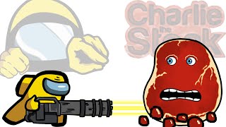 Mini Crewmate Kills Charlie The Steak Characters  part 2  Among Us [upl. by Clarke]