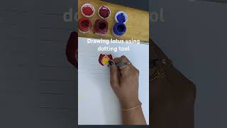 Drawing a Lotus with a Dotting Tool  Mandala Art YouTube Short [upl. by Yenial]