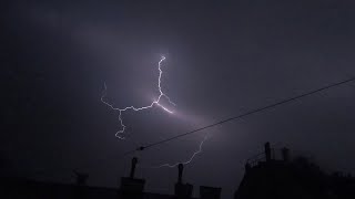 Nachtgewitter mit Starkregen in Wien 13082024 thunderstorm and heavy rain [upl. by Nilde]