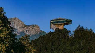 Ski Jumping Hill Innsbruck Bergisel Designed 2002 by Zaha Hadid [upl. by Yelhak]