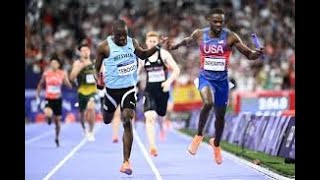 quotMens 4x400m Relay Highlights  USA Breaks Olympic Record at Paris 2024quot [upl. by Llevaj]