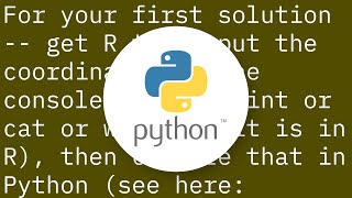 Run R script from Python [upl. by Crescin]