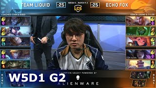 TL vs FOX  S9 LCS Spring 2019 Week 5 Day 1  Team Liquid vs Echo Fox W5D1 [upl. by Eelatsyrc]