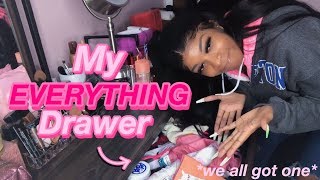 What’s In My EVERYTHING Drawer  Junk Drawer Tour [upl. by Lahcsap]