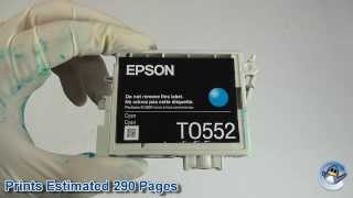 Inside Epson T0552 Cyan Duck Ink Cartridge [upl. by Labaw]