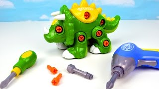 DIY Learn to Create a Triceratops Dinosaur Toy  Educational Video for Kids [upl. by Estele]