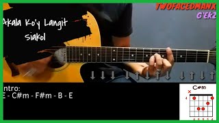 Akala Koy Langit  Siakol Guitar Cover With Lyrics amp Chords [upl. by Ociram]