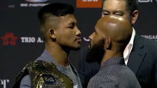 Demetrious Johnson vs Rodtang faceoff via ONE Championship [upl. by Nedearb]