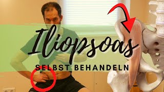 Hüftbeuger selbst behandeln Triggerpunkte Iliopsoas Psoas major Iliacus [upl. by Aiset]