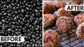 Vegan Black Bean quotMeatballsquot Turn on CC  Studio Vegan [upl. by Htrowslle123]