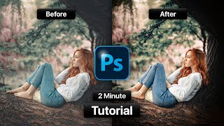 How To Create A Custom Coloured Vignette In Photoshop CC 2minutetutorial [upl. by Nahsin635]