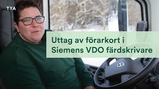 Siemens VDO färdskrivare  Uttag av förarkort [upl. by Atinnek]