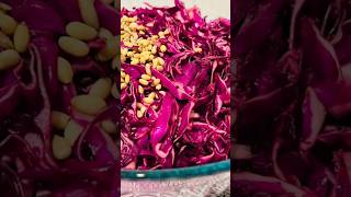 Healthy Red Cabbage Salad with Pine Nuts For Dinner [upl. by Whiney]