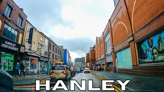 Driving in HANLEY Stoke on Trent City Centre ENGLAND [upl. by Durno435]