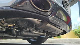 Porsche 991 Turbo S  Akrapovic catless exhaust sound normal  sport [upl. by Resneps]