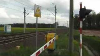 Railway crossing in Poland [upl. by Hsihsa]