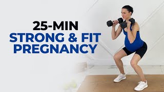 Pregnancy Exercises For Strength Dumbbell Workout for 1st 2nd amp 3rd Trimester [upl. by Niram188]