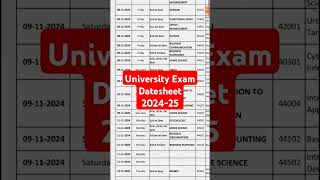 University exam datesheet 202425 ba bsc bcom 1st 3rd 5th semester exam time table 202425 [upl. by Diann]