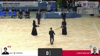 SMiyashita CAN vs TKonstantinou GRE19th World Kendo Championship Mens Idv Preliminary Heats [upl. by Dinse]