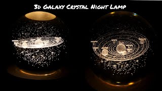 3D Galaxy Crystal Ball Night Lamp  Crystal Night Lamp Unboxing  Unique Night Lights [upl. by Siramaj]