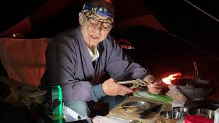 Soba Chef Goes Camping amp Cooks Day 1 How to make misonikomi udon noodle hotpot on a campfire [upl. by Atirak100]