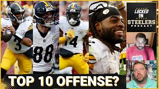 Steelers a Top 10 Offense wRussell Wilson  Broderick Jones Bounces Back  AFC North Favorite [upl. by Sunil983]