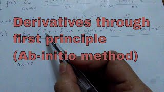 Derivatives through first principle rule Abinitio method [upl. by Edmund]