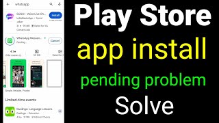 play store app install pending problem [upl. by Elvah465]