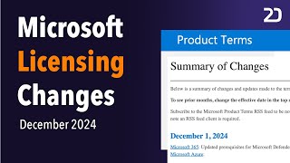 Microsoft Licensing Changes December 2024 [upl. by Mcroberts]